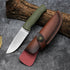 High quality G10 handle fixed D2 steel blade survival outdoor camping hunting knife with leather sheath