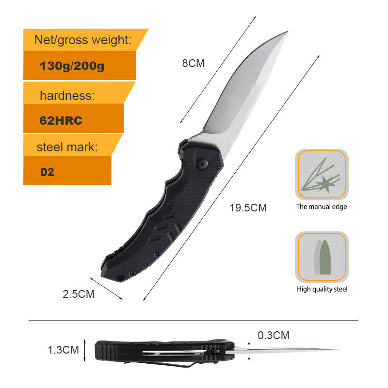 Price US$ 12.15 High Quality High Quality D2 Steel Outdoor Camping Folding Knife Portable Pocket Knife With G10 Handle Buy On Alfknives.com