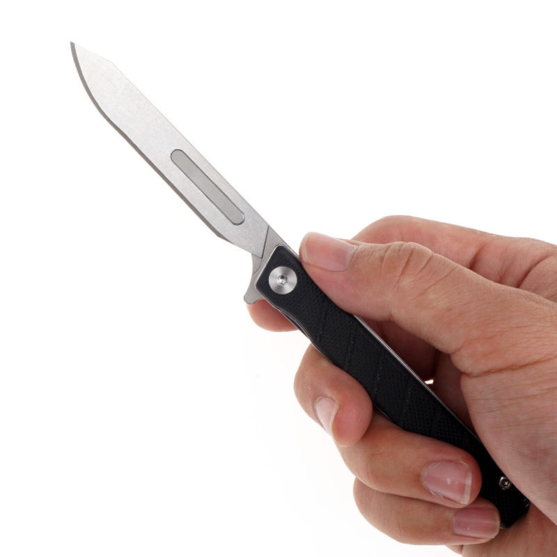 Price US$ 15.82 High Quality Safety Professional Folding Multifunctional Tool Keychain Knife Utility Knife G10 Knives With 60  Replaceable Carbon Steel Blade Buy On Alfknives.com