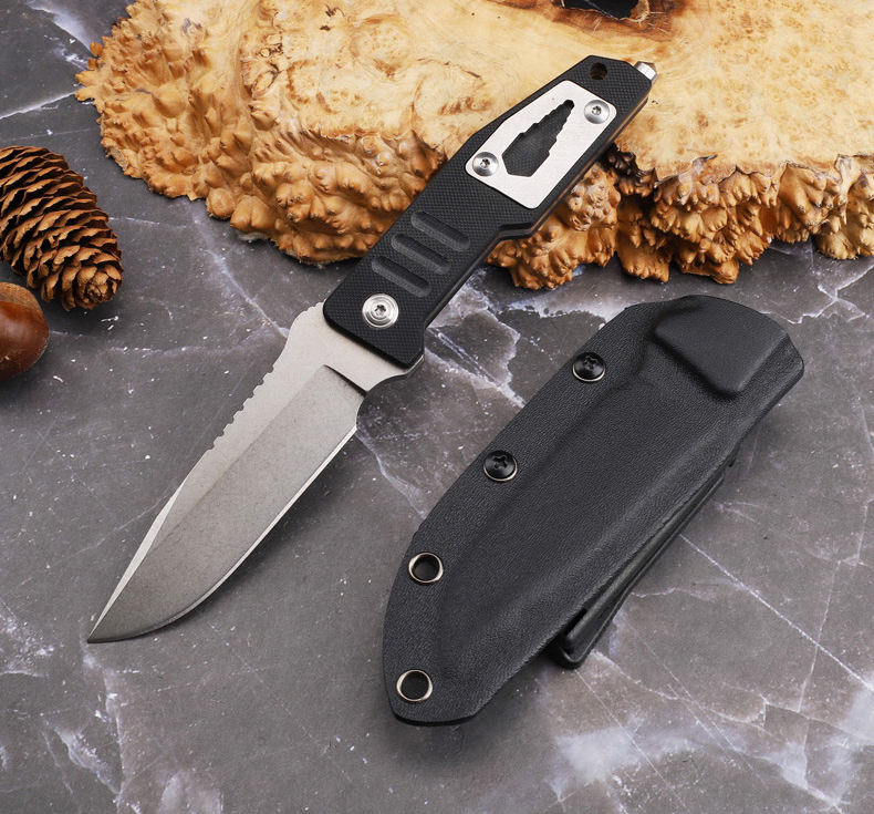 High quality D2 steel G10 handle outdoor survival hunting camping D2 knife Fixed Blade Knife