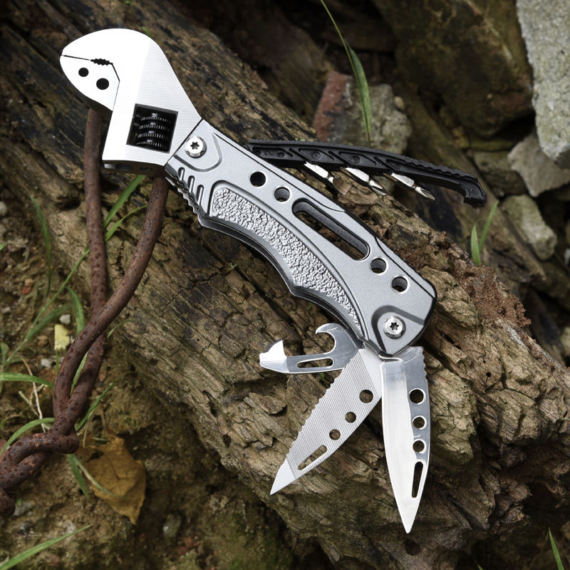 Price US$ 12.2 High Quality Other Hand Tools Folding Pocket Camping Handmade Spanner Combination Adjustable Wrench Pliers With Knife Screwdrivers Buy On Alfknives.com