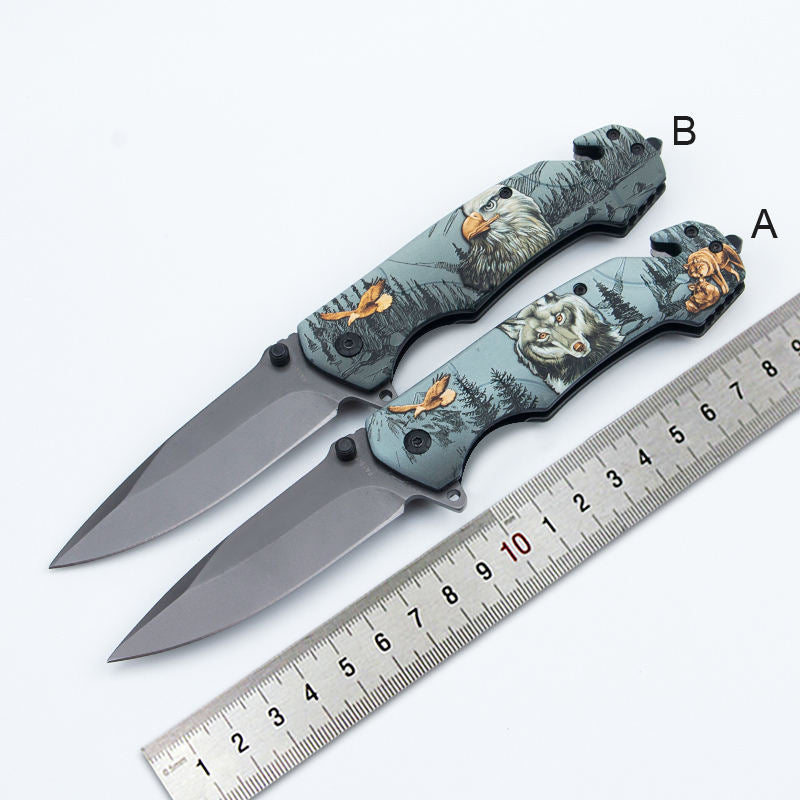 Price US$ 9.92 High Quality Oem 3D Pattern 440C Steel Blade Pocket Folding Knife For Fillet Knife Fishing Camping Hunting Self Protection With Color Box Buy On Alfknives.com