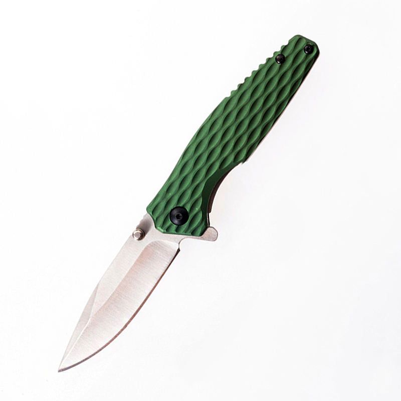 High quality green aluminum handle outdoor survival knives tactical camping knife