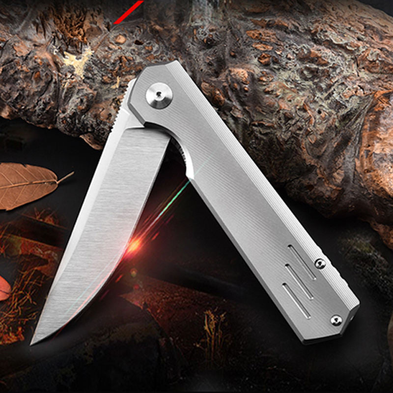 Price US$ 98.3 High Quality Titanium Alloy Handle High Hardness Outdoor Handmade Folding Camping Pocket M390 Knife Buy On Alfknives.com