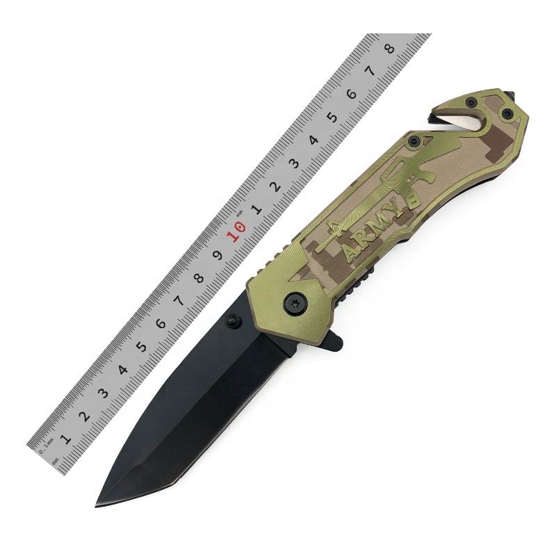 Price US$ 10.78 High Quality Green Aluminum Handle Camping Hiking Multi Function Folding Pocket Knife With Rope Cutter Glass Breaker Buy On Alfknives.com