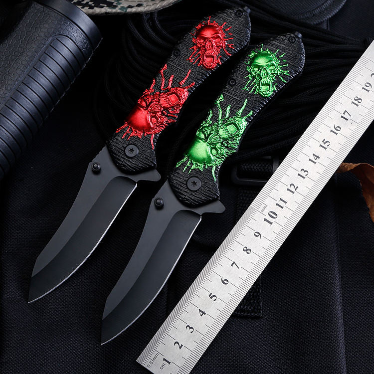 Price US$ 9.43 High Quality Csgo Skull Aluminum Handle Tactical Folding Pocket Knife For Camping Hunting Survival Rescue & Self Defense Hiking Backpack Buy On Alfknives.com