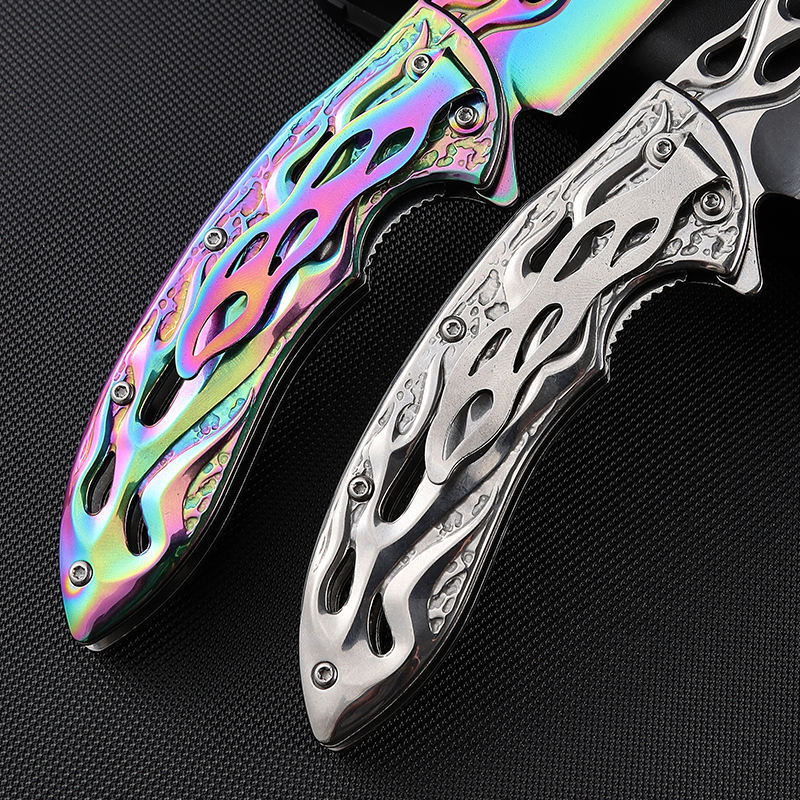 Price US$ 12 High Quality Colorful 3D Relief Folding Pocket Outdoor Survival Tactical Knife Portable Camping Hiking Knife Edc Stainless Steel Knives Buy On Alfknives.com