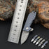 Price US$ 21.99 High Quality Mini Damascus   D2 Steel Blade Outdoor Camping Pocket Folding Key Knife With Iron Gift Box Buy On Alfknives.com