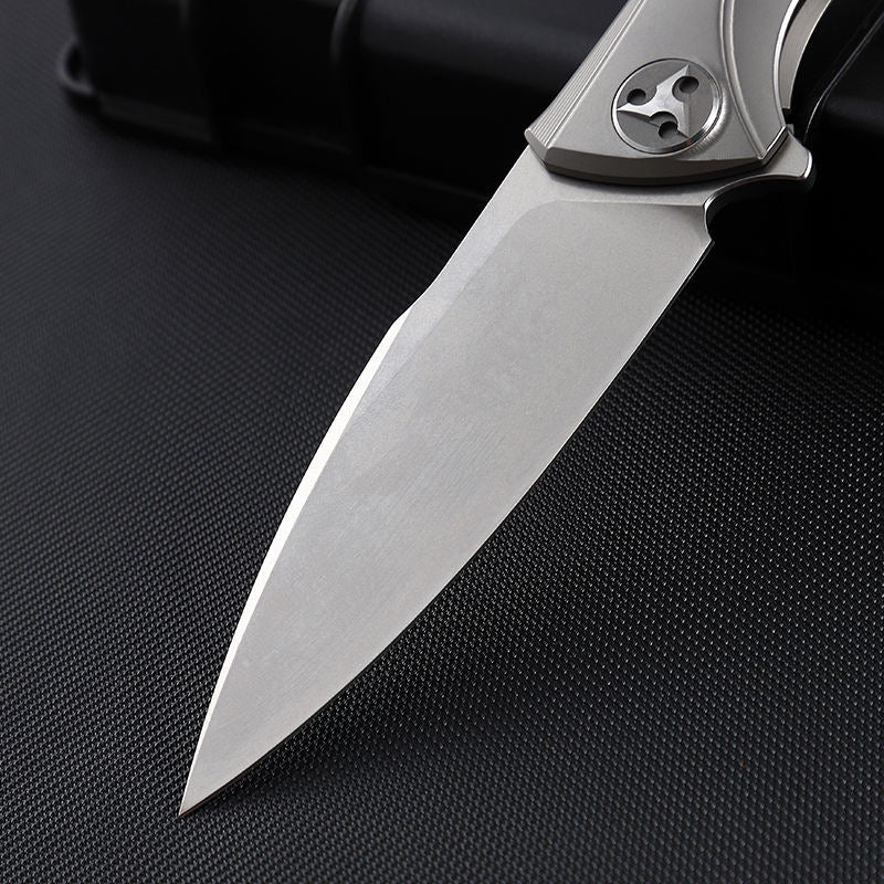 Price US$ 61.4 High Quality High End Quality Custom Titanium Alloy Handle With M390 Blade Outdoor Camping Tactical Survival Folding Knife With High End Box Buy On Alfknives.com