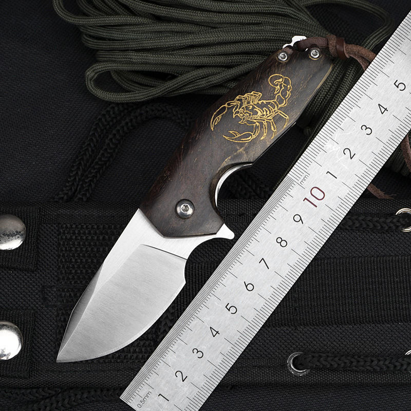 Price US$ 19.8 High Quality New Design Rosewood Handle Folding Knife Camping Survival Pocket Knife Outdoor Hunting Self Defense Tool Buy On Alfknives.com