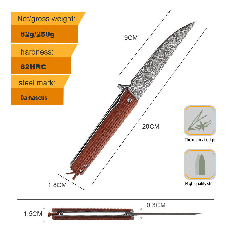 Price US$ 25.5 High Quality New Style Damascus Steel Hunting Knives Folding Pocket Knife With Custom Handle For Wholesaler Retailers Buy On Alfknives.com