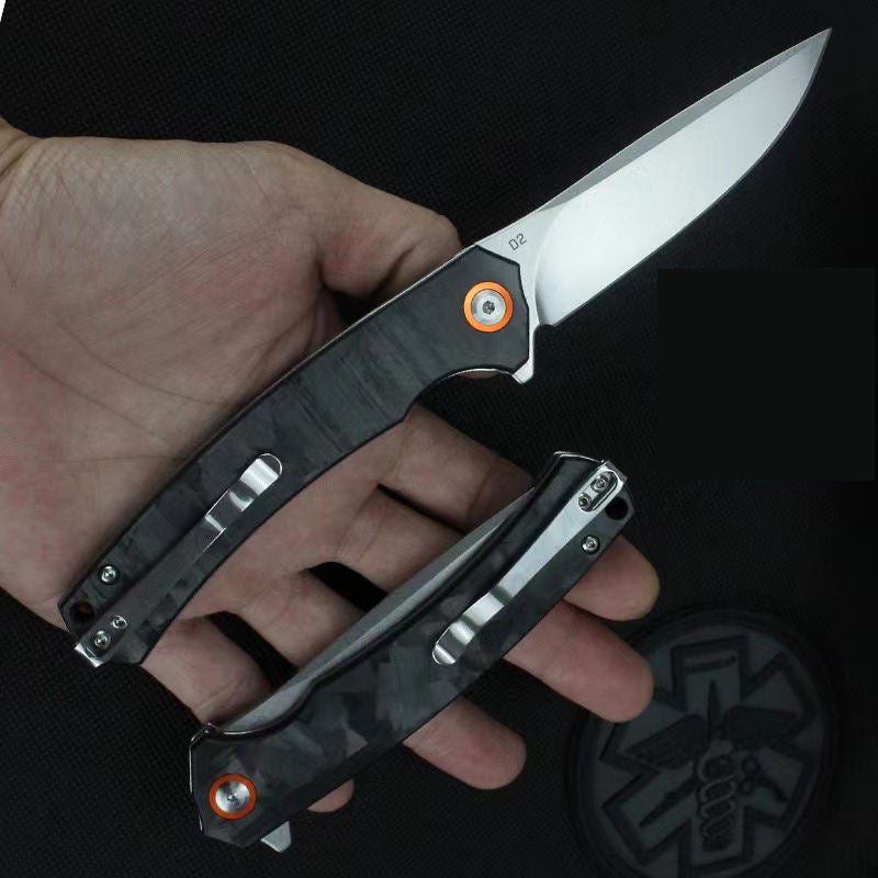 Price US$ 20.7 High Quality High Grade D2 Steel Folding Pocket Knife Carbon Fiber Handle Outdoor Camping Self Defense Survival Knives Buy On Alfknives.com