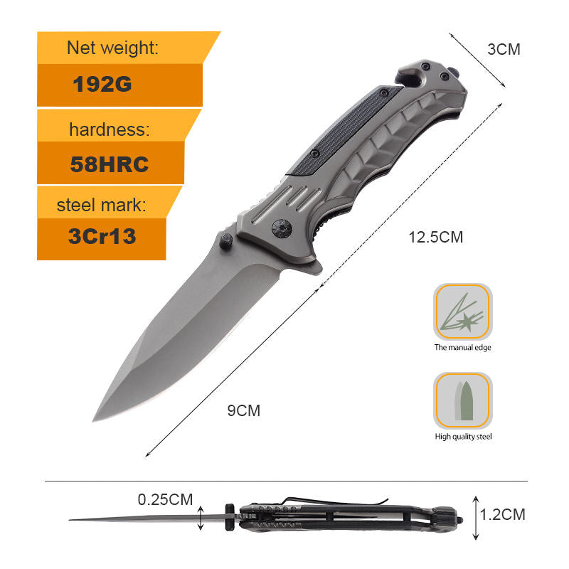 Price US$ 9.88 High Quality High Quality Grey Titanium Coated Blade And G10  Stainless Steel Handle Edc Camping  Folding Knife Buy On Alfknives.com