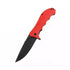 Novelty design  stainless steel blade red aluminium outdoor survival knife pocket knife