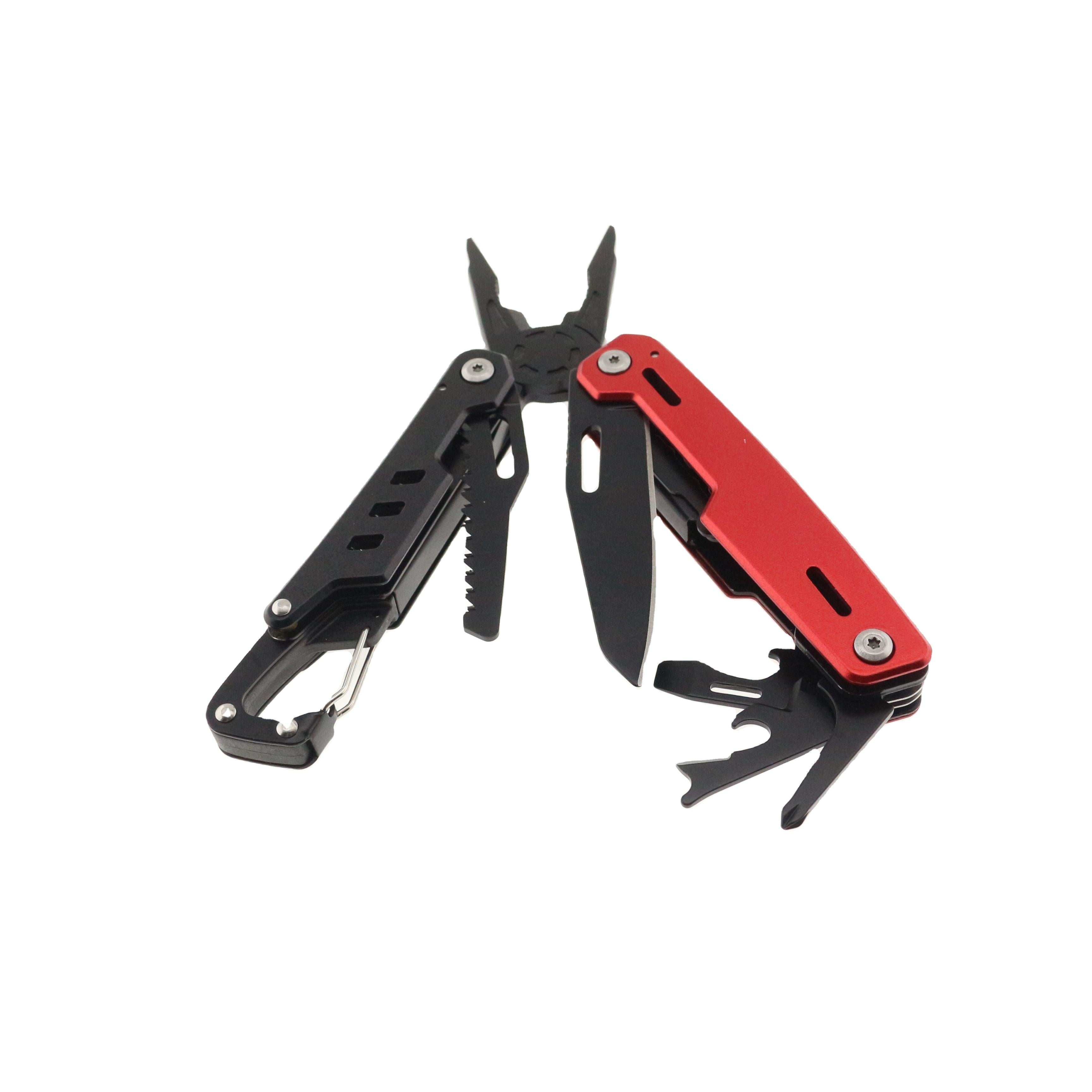 Hot sell two color handle stainless steel outdoor folding multifunction pliers