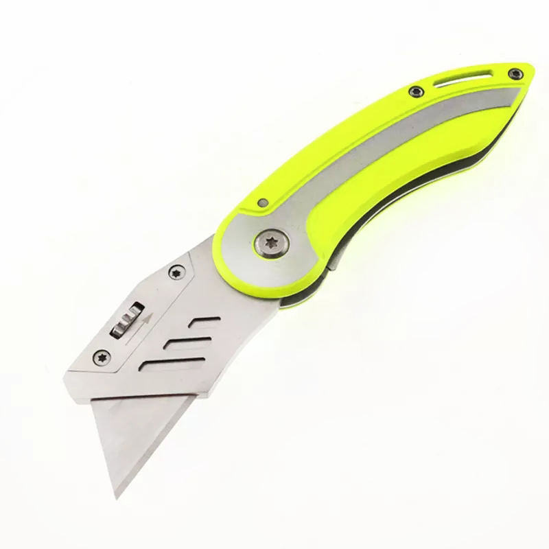 High Quality sharp blade Box Cutting Knife Pocket Folding Utility Knife with pocket clip