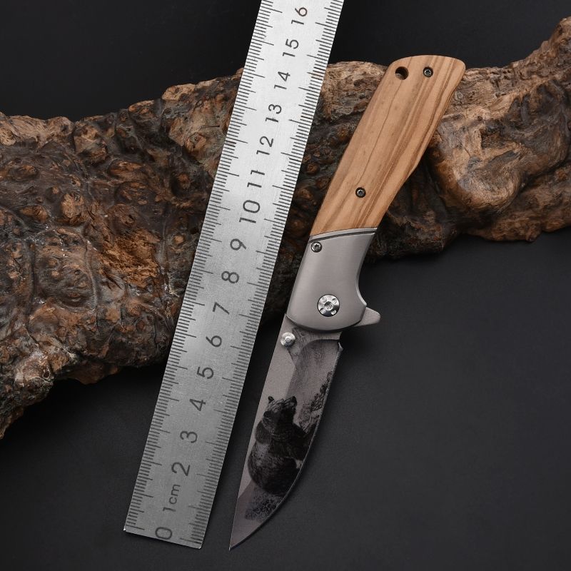 Price US$ 9.82 High Quality Hot Selling Products 2023 Bear Elk Olive Wood Handle Custom Camping Survival Tactical Outdoor Folding Pocket Knife Hunting Buy On Alfknives.com