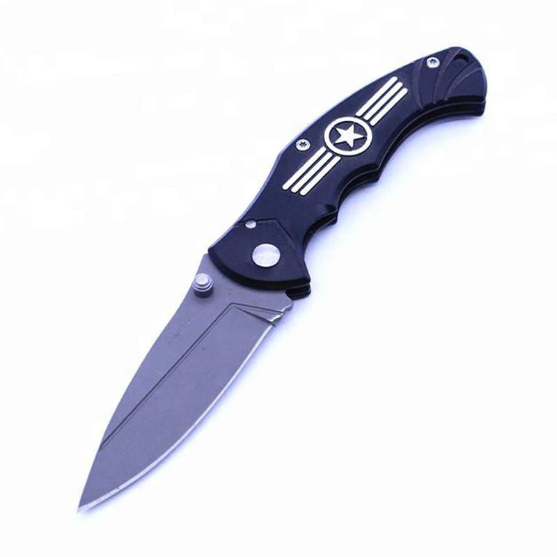 High Quality Stainless steel blade Aluminum Handle folding pocket columbia camping knife