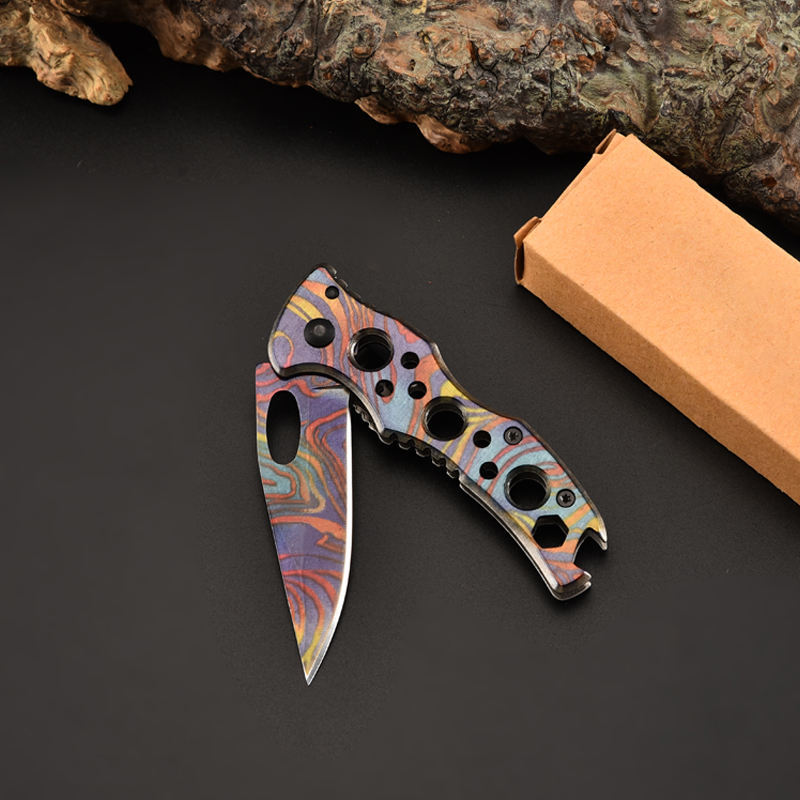 Price US$ 8.34 High Quality Colored Camo Folding Knife Stainless Steel Outdoor Survival Self Defense Pocket Knife Buy On Alfknives.com