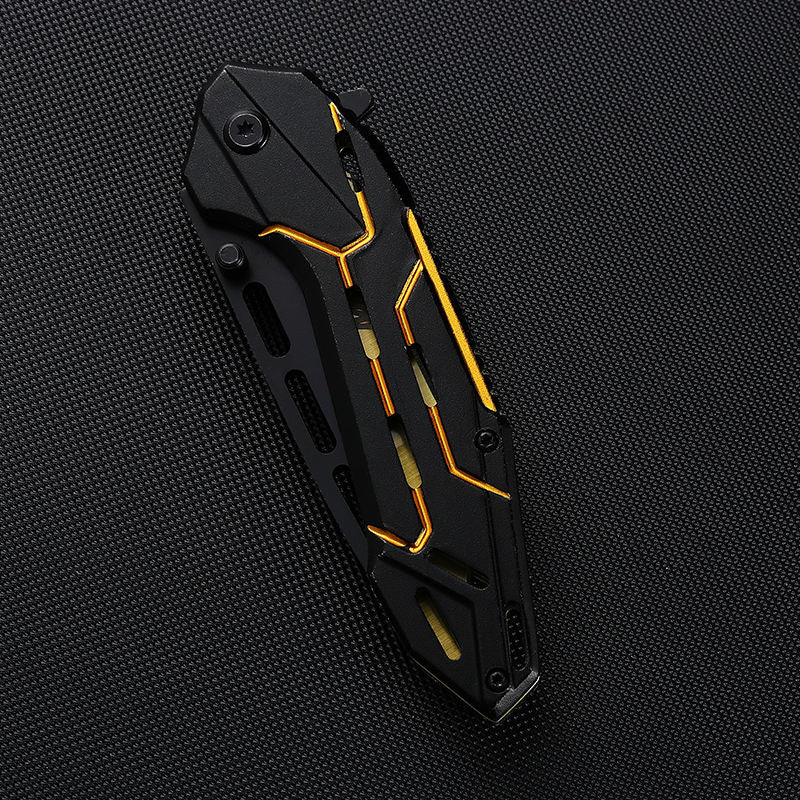 Price US$ 9.58 High Quality High Quality 3Cr13 Stainless Steel Blade Golden Highlight Aluminum Handle Folding Outdoor Knives Tactical Knife Survival Buy On Alfknives.com