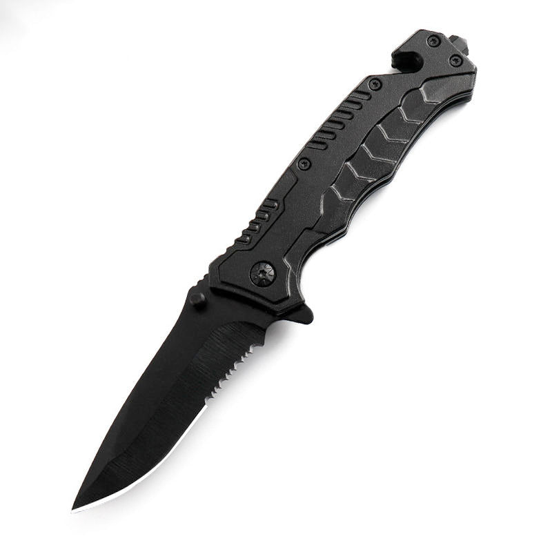 OEM Stainless steel blade camping durable knives pocket tactical Portable folding knife with glass breaker