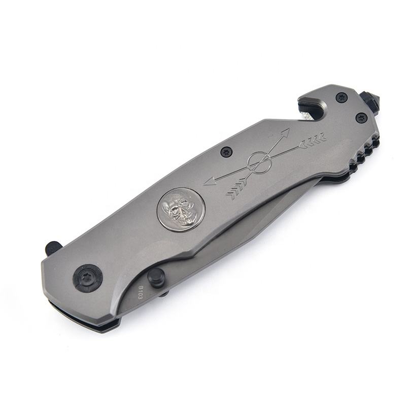 Price US$ 10.23 High Quality Outdoor Camping Multifunction Tools Tactical Gear Grey Titanium Stainless Steel Pocket Knife Survival Knife Buy On Alfknives.com