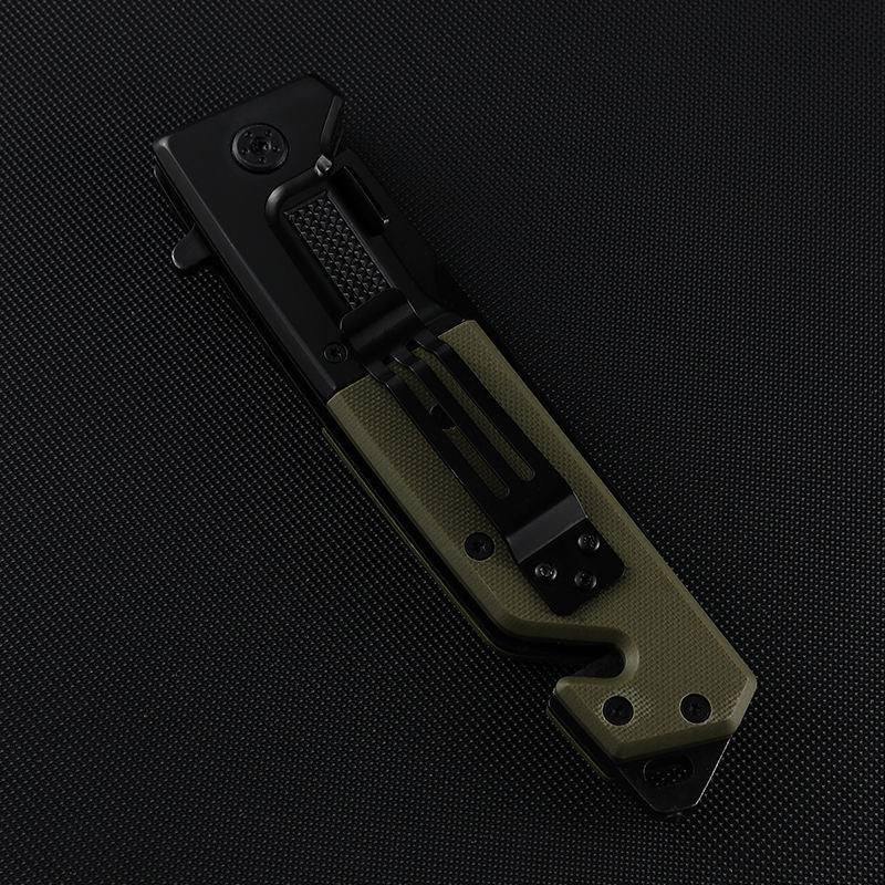 Price US$ 11.73 High Quality Wholesale Blackening 3Cr13 Stainless Steel Blade Green G10 Handle Outdoor Pocket Folding Knife Folded Buy On Alfknives.com