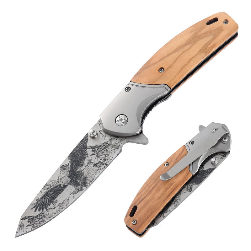 Price US$ 10.12 High Quality New Product Ideas 2022  Wood Handle Camping Survival Tactical Outdoor Pocket Folding Hunting Knives Set Buy On Alfknives.com