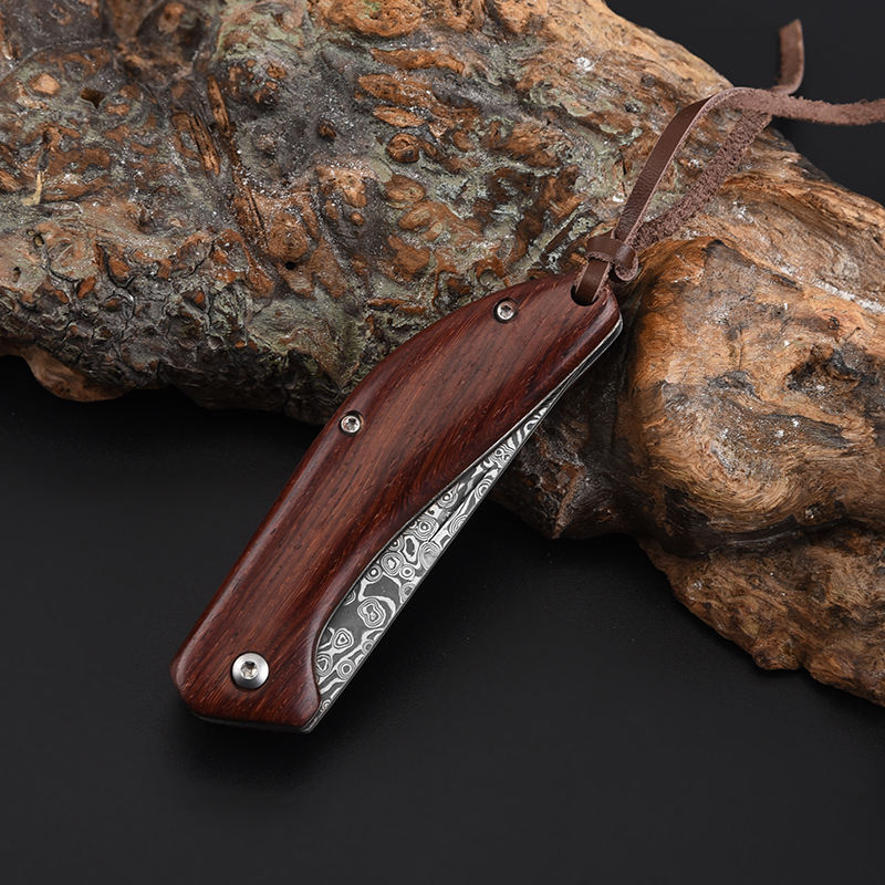 Price US$ 21 High Quality Small High Quality Outdoor Portable Camping Pocket Foldable Damascus Subtle Knife Buy On Alfknives.com