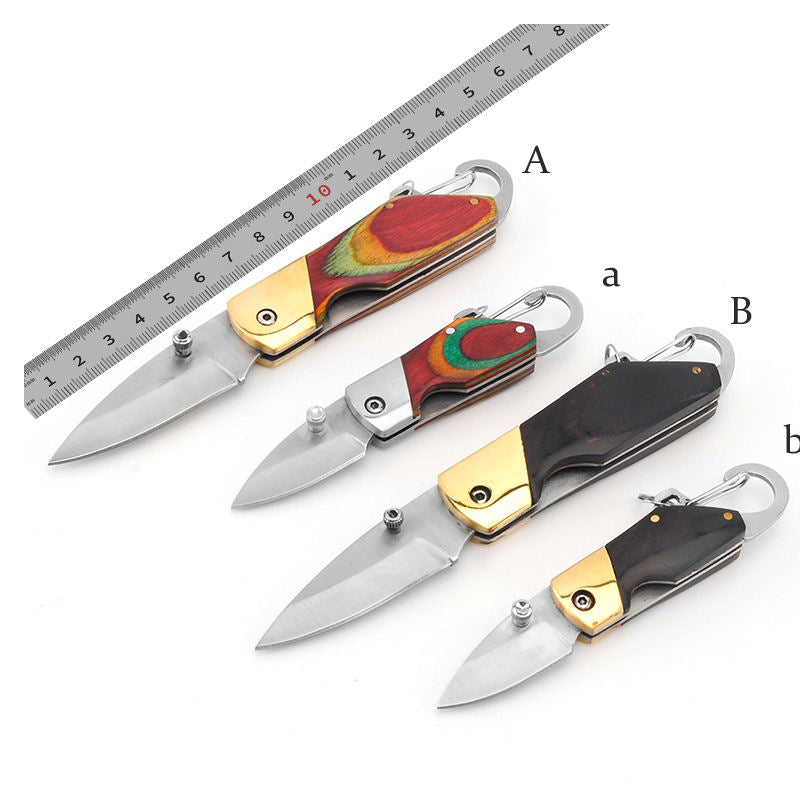 Price US$ 8.56 High Quality Hot Sale Keyring Knife Wooden Handle Portable Edc Camping Defense Outdoor Folding Pocket Keychain Knife Buy On Alfknives.com