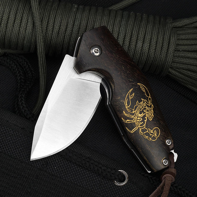 Price US$ 19.8 High Quality New Design Rosewood Handle Folding Knife Camping Survival Pocket Knife Outdoor Hunting Self Defense Tool Buy On Alfknives.com