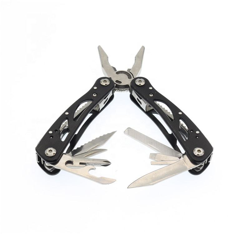 New style all black camping tool multitool pliers with aluminum handle