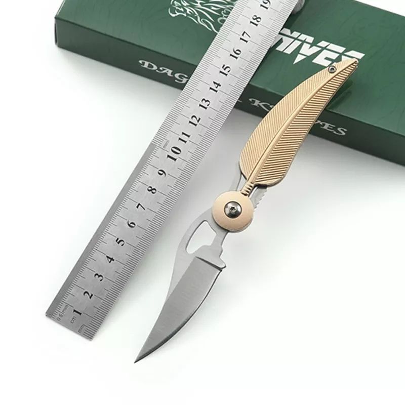 OEM portable aluminum handle mini folding camping utility folding blade gift knife for lady gift