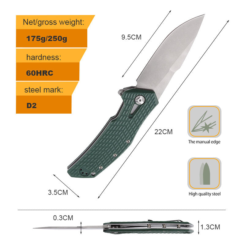 Price US$ 14.92 High Quality New Edc Tool Outdoor Self Defense Camping Folding D2 Steel G10 Handle Knife Tactical Hunting Wilderness Survival Pocket Knife Buy On Alfknives.com