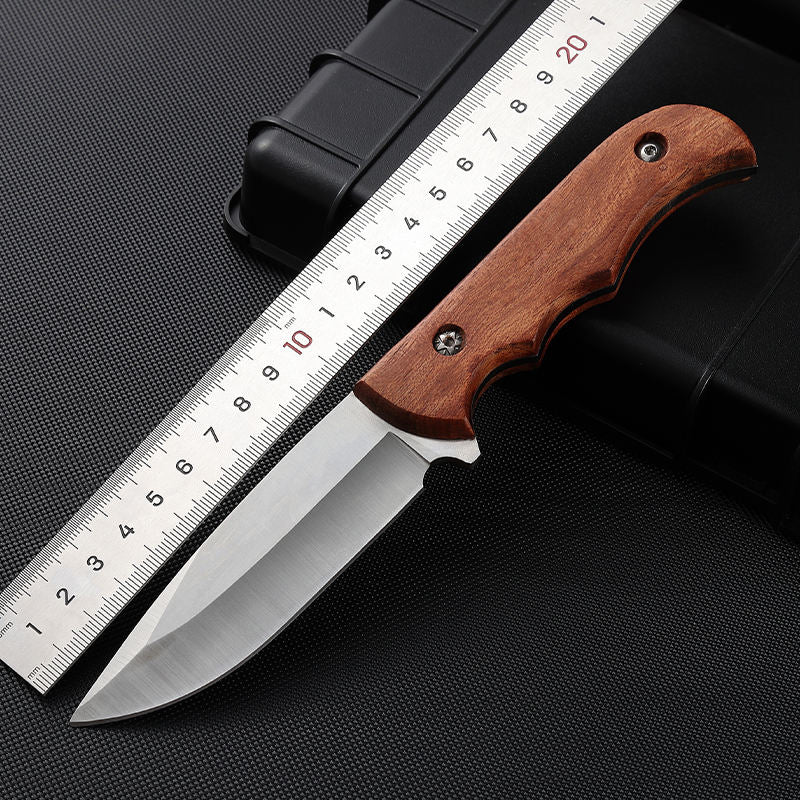 Price US$ 11.67 High Quality Outdoor Knife Stainless Steel Fixed Blade Hunting Tactical Bowie Survival Red Wood Handle Knife Buy On Alfknives.com