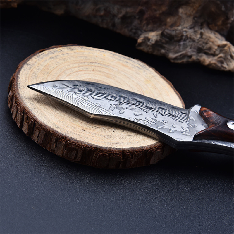 Price US$ 39.8 High Quality High Class Small Size Outdoor Hunting Damascus Fixed Blade Knife In Leather Sheath Buy On Alfknives.com