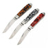 Hot sell 420 stainless steel double blade resin handle EDC outdoor knives sharp double blade pocket knife