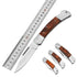 High Quality stainless steel blade wood handle Camping Survival Tactical wood knife with back lock