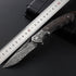 Price US$ 47.2 High Quality Special Offer 8  Pocket Folding Blade Knife Damascus Steel Blade Ebony With Steel Handle Outdoor Camping Hiking Edc Knives Buy On Alfknives.com