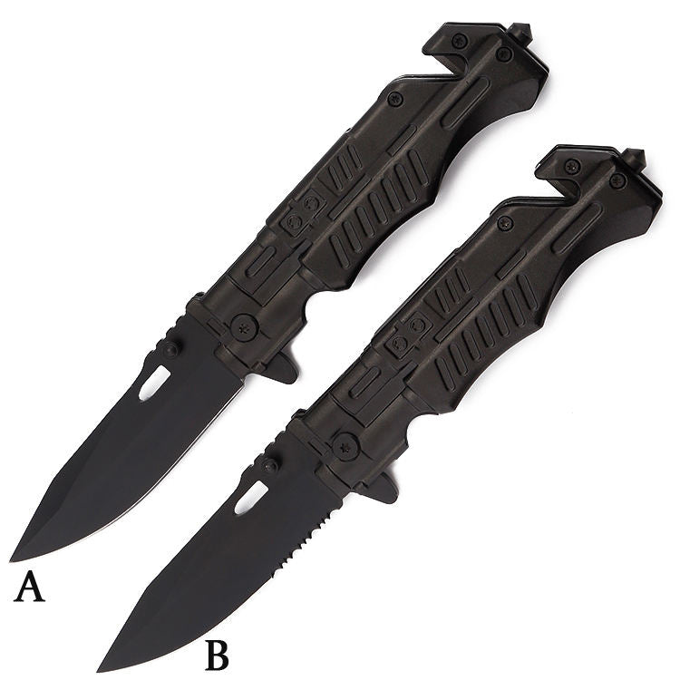 Price US$ 9.38 High Quality Black Cold Tactical Stainless Steel Outdoor Hunting Camping Folding Knife With Rope Cutter Buy On Alfknives.com