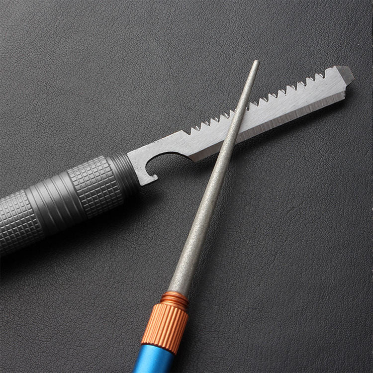 Price US$ 8.04 High Quality Foldable Diamond Pocket Knife Sharpener Rod Knife Portable Aluminum Handle Manual Sharpen Tools Kitchen Outdoor Sharpener Stick Buy On Alfknives.com