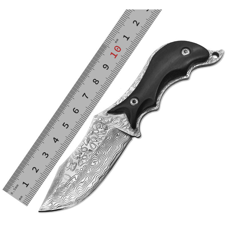 Price US$ 39.8 High Quality High Class Small Size Outdoor Hunting Damascus Fixed Blade Knife In Leather Sheath Buy On Alfknives.com