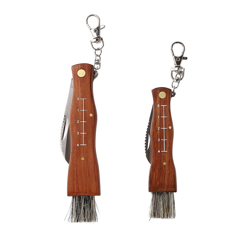 Price US$ 8 High Quality Other Sports & Entertainment Products Wood Handle Outdoor Camping Folding Keychain Hunting Hunter Mushroom Knife With Brush Buy On Alfknives.com