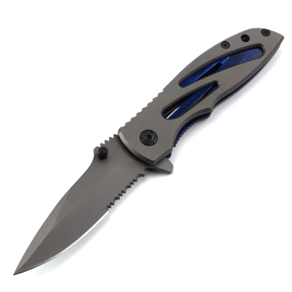 Price US$ 9.45 High Quality Pakistan Stainless Steel Chinese Edc Outdoor Tactical Survival Pocket Handmade Knife With Blue Window Handle Buy On Alfknives.com