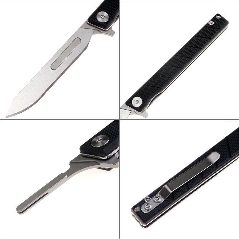 Price US$ 15.82 High Quality Safety Professional Folding Multifunctional Tool Keychain Knife Utility Knife G10 Knives With 60  Replaceable Carbon Steel Blade Buy On Alfknives.com