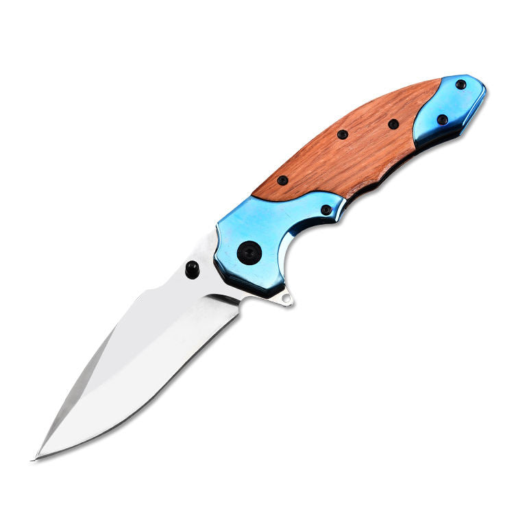 Price US$ 9.89 High Quality Popular Products 2020 Blue Wood Handle Hunting Survival Tactical Pocket Knife Folding Buy On Alfknives.com