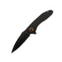 Beautiful style black handle folding outdoor survival camping folding blade  knife