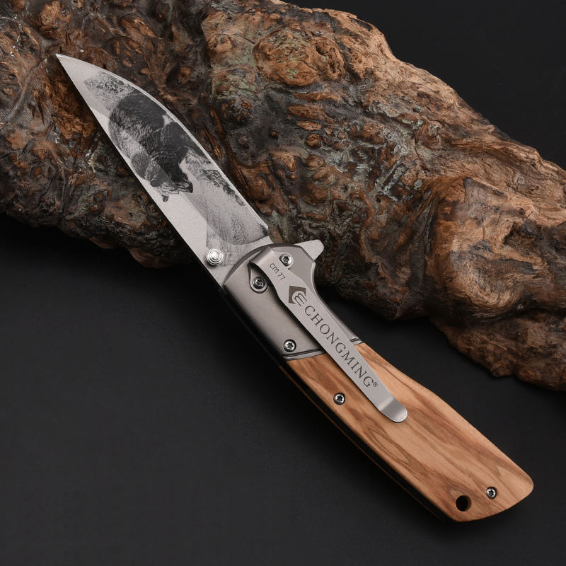 Price US$ 9.82 High Quality Hot Selling Products 2023 Bear Elk Olive Wood Handle Custom Camping Survival Tactical Outdoor Folding Pocket Knife Hunting Buy On Alfknives.com