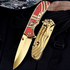 Price US$ 11.2 High Quality Creative Design Us Style Gold Titanium Handle Outdoor Tactical Stainless Steel Gift Folding Knife Buy On Alfknives.com