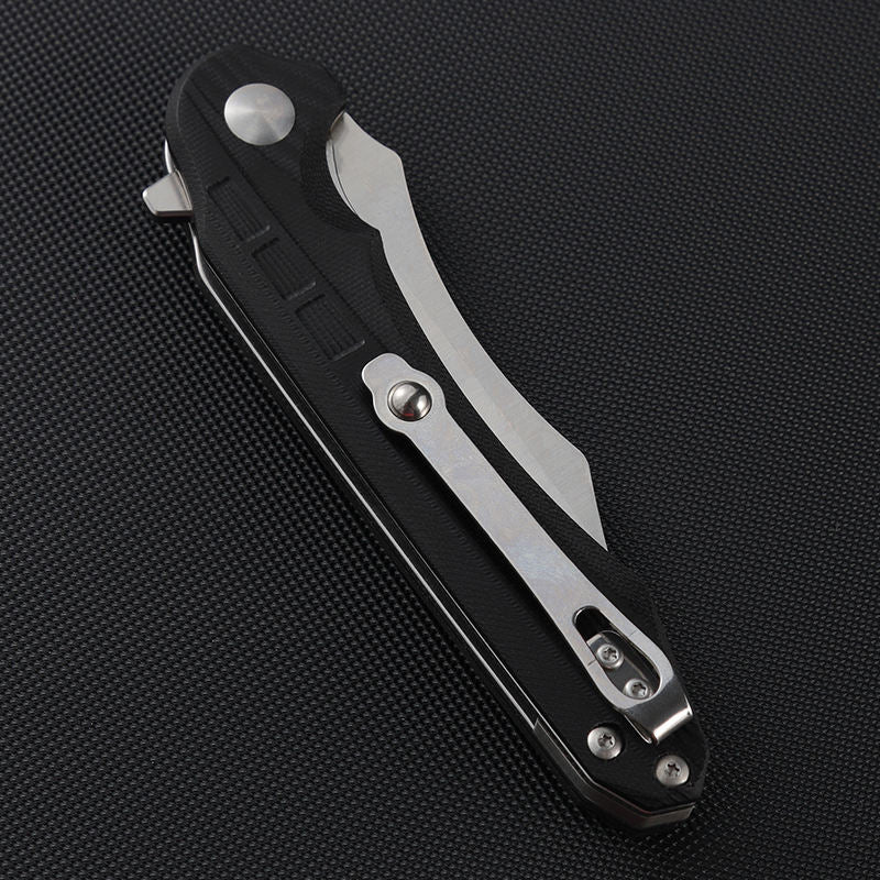 Price US$ 15.7 High Quality Hot Sale Black G10 Handle Outdoor Survival Pocket Knife Clip Point Blade Tactical Folding Knife Buy On Alfknives.com